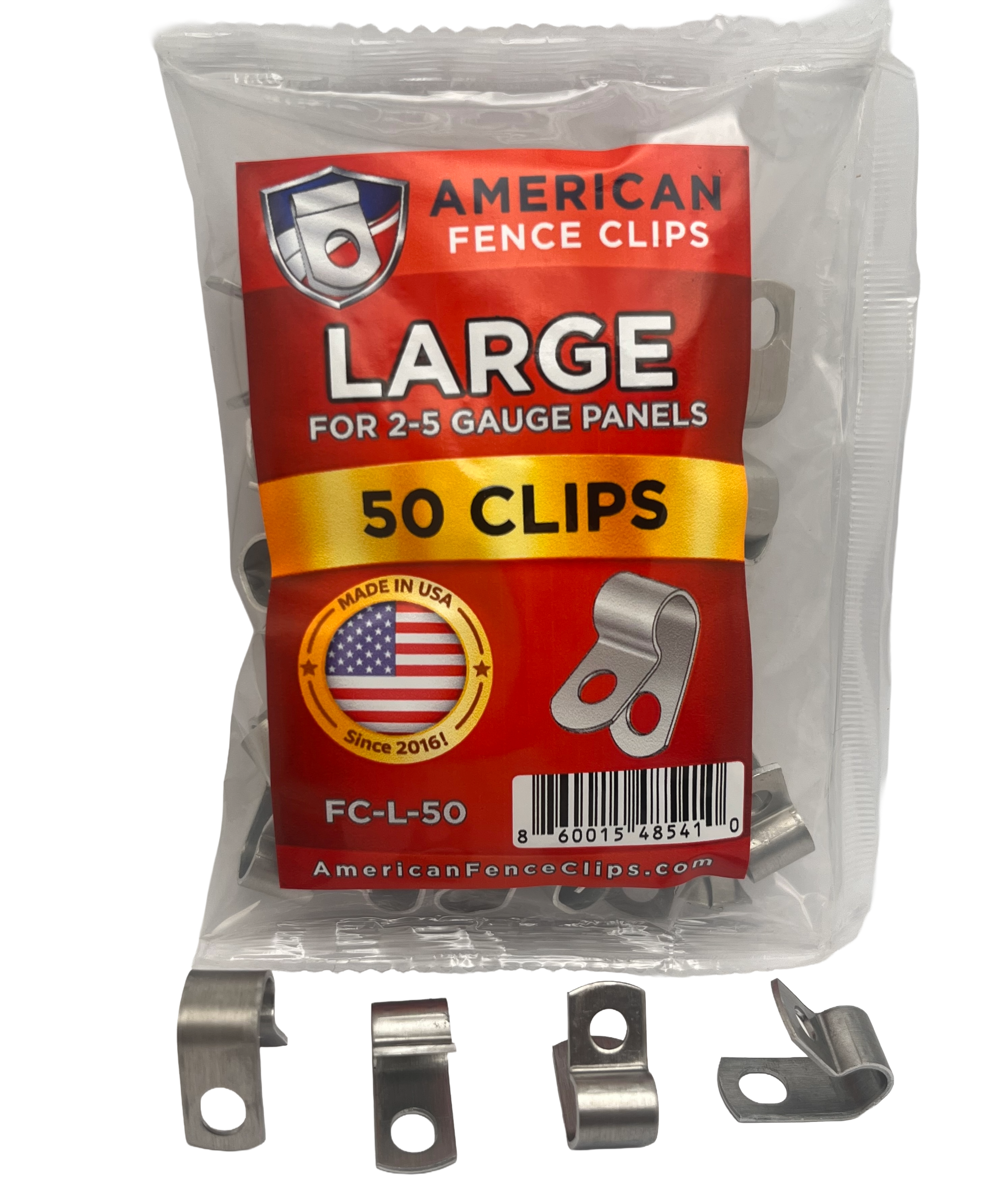 American Fence Clips - LARGE (2-6 Gauge) - Cattle Hog Panels - Wire Install Clamp