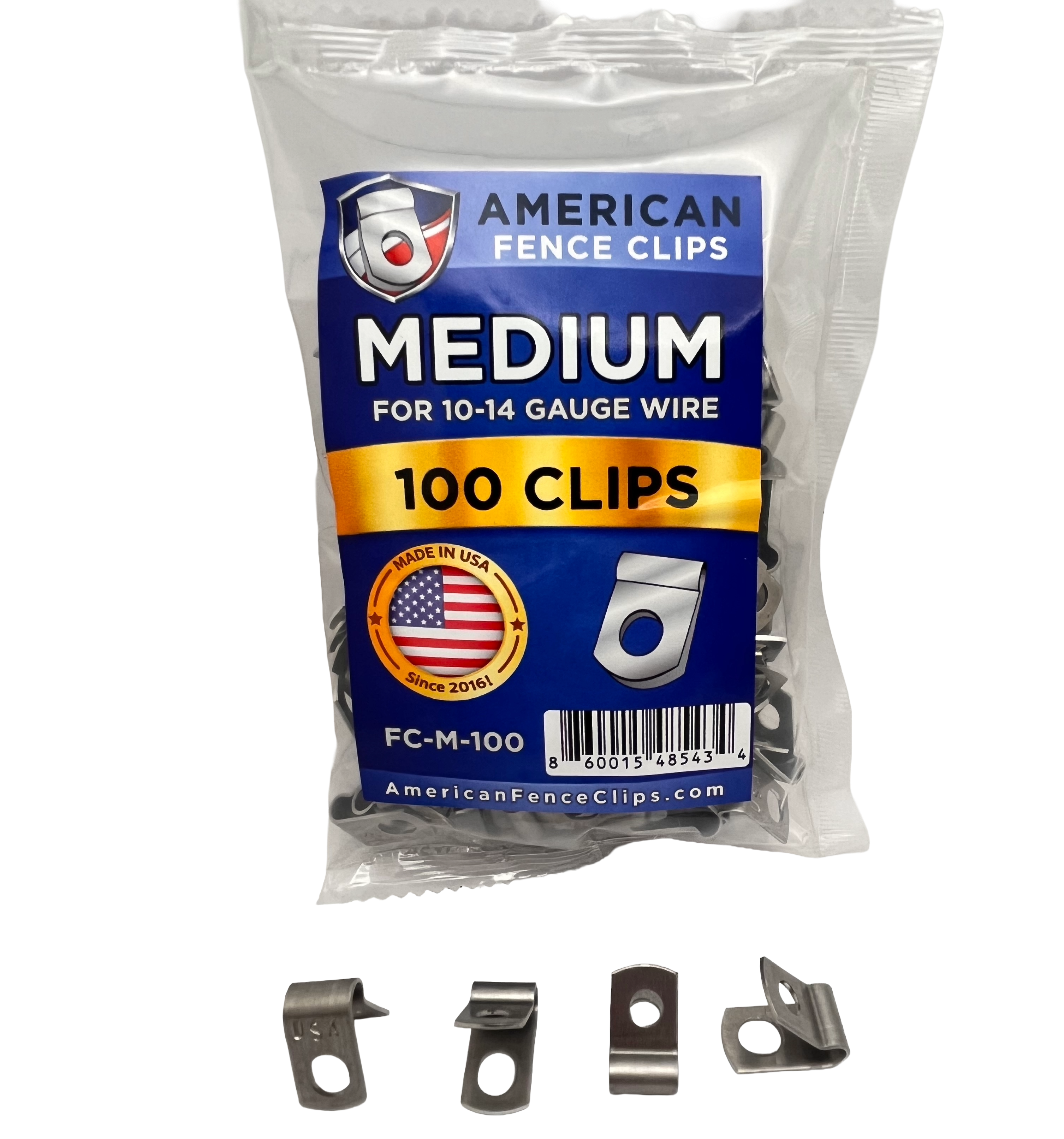 American Fence Clips - MEDIUM (10-14 Gauge) - Welded Woven Mesh Wire - Install Clamp