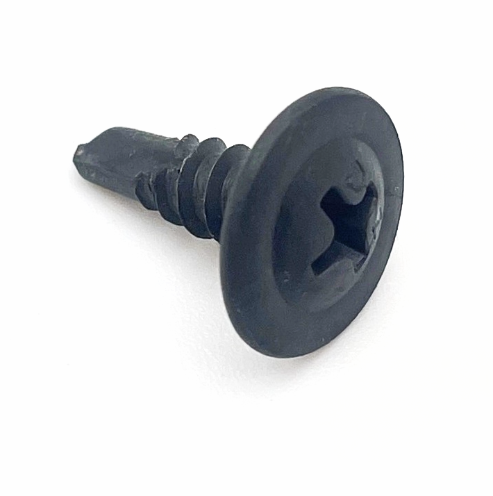BLACK - Fence Clip Install Screws - Self-Drilling / For New or Old Vinyl or Metal Rails Posts