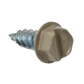 TAN - Fence Clip Install Screws - Self-Piercing / For New Vinyl or Metal Rails Posts